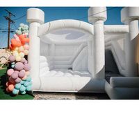 Durable PVC Commercial Inflatable White Bounce Castle With S...