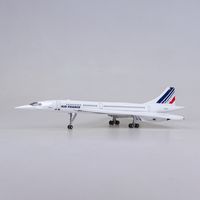 Aeronave Modle 50cm 1/125 Escala France Airline Plane Concorde Airplane Airplano Modelo de Toy Resina Aeronave Aeronave W Luzes Modelo Toy 230503