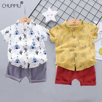 Roupas conjuntos de moda Moda Baby Gary Sum Summer Casual Roupos Top shorts 2pcs para meninos ternos infantis crianças 230504
