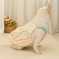 Dog Apparel Cute Heart Dog Dress Summer Pug Clothes French B...
