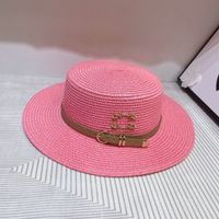 Yaz plajı güneş koruma büyük ağzına kadar düz şapka saman dokuma şapka plaj güneş koruma kadınlar siyah beyaz toptan tasarımcı şapka