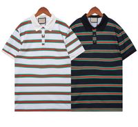 2023 мужская рубашка полоса бренда классическая футболка для мужчин дизайнеры Tees Вышивка с коротки