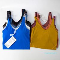 LL Alinear Tiga Tank Top U Brailing de yoga Mujeres Summer sexy THISH SOLID 33 CUBIERES CUBIERTAS Vest de moda sin mangas 17 Colors