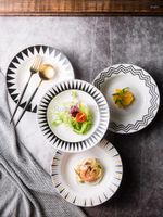 접시 파스타 플레이트 밀짚 모자 그릇 크리에이티브 네트 레드 유럽 세라믹 딥 웨스턴 식탁 요리 홈