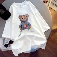 Women's T Shirts Korean Style Oversized T-Shirts Women Tee Print Spring Summer 2023 Female Casual Loose Kawaii Tshirts Tops Bear Clothing