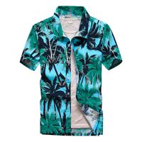 Camicie casual maschile 26 colori Summer Fashion Mens Shirts Hwaiian Short Short Abbattina Coconut Tree Stampa Beach Casual Aloha Shirt Plus size 5xl 230505