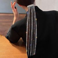 Haarspangen Haarspangen glänzen voller Strass Haarnadeln für Frauen Bijoux lange Quaste Kristall Zubehör Hochzeitsbankett