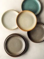 Тарелка ручной работы керамики Япония Retro Simple Style 6,5 дюйма круглый овальный толстый контейнер керамика творческие блюда стейка