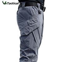 Calça masculina Elasticidade de bolso tático Militar Urban Tacitcal Calças homens magro de carga gordurosa 5xl 230504