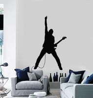 벽 스티커 아플리케 음악가 록 영웅 전기 기타 음악 바 나이트 클럽 포스터 홈 아트 디자인 장식 2yy17