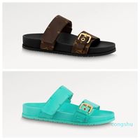 Designer Sandal Slipper New L Luxury Slides Men Summer Rubber Sandal Beach Slide Moda Sabra sapatos internos Tamanho 35-46
