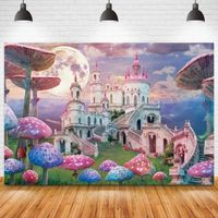 Party Decoration Fantasy Castle Birthday Banner Background C...