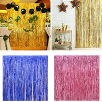 Abastecimento festivo 100cm x 200cm cortinas de linha de rosca multicolorida para a porta da porta da porta da sala de parede painel de janelas de borda decoração de festa de casamento