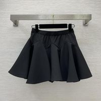 Юбки Y2K Женская юбка 2023 Весна/лето в стиле колледжа повседневная растяжка маленькая черная половина длины