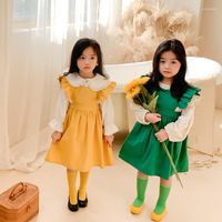 Vestidos de menina Milancel 2023 Autumn Crianças Roupe