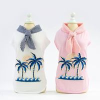 Dog Apparel Fashion Lovely Coconut Tree Embroidery Vest Cat ...