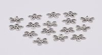 500pcs Tibetan Silver Flower Metal Bead Caps Bead End Caps 1...