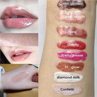 입술 메이크업 액체 립글로스 립스틱 9 색 반짝이는 체리 비타민 투명 립 유약 9ml