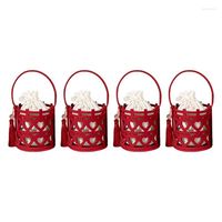 Gift Wrap 4PCS China Wedding Red Handbag Box Hand Tote Bag B...