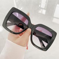 Sonnenbrille Übergroße Quadratische Frauen Vintage Marke Designer Sonnenbrille Weibliche Mode Großen Rahmen Spiegel Farbverlauf