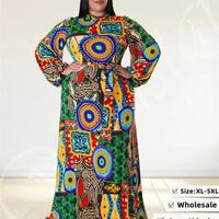 Plus Size Kleider Wmstar Size Party für Frauen Herbstkleidung Langarm bedruckt Afrika Maxikleid Großhandel Drop 230508