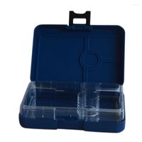 أدوات المائدة مجموعات Bento Box الغداء للأطفال/البالغين مع مقصورات تسرب المدرسة/السفر النزهة (الأزرق)