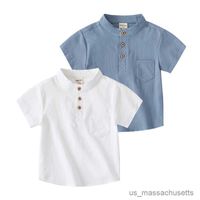 Рубашки мандаринские мальчики летние футболки мода малыш малыши футболки детские рубашки хлопковые детская детская одежда