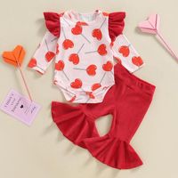 Clothing Sets CitgeeSpring Valentine' s Day Toddler Girls...