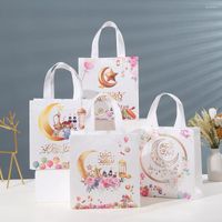 Gift Wrap 4pcs White Eid Mubarak Bags Ramadan Decoration 202...