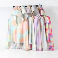 Sunscreen Coat with LULU Tie- Dye Summer Hooded Jackets Outdo...