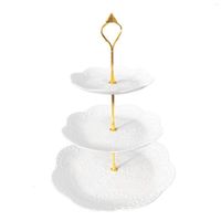 Bakeware Tools 3 Tier Square Round Cake Stand Serving Platte...
