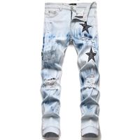 Jeans mens designer jeans for mens pants man white black roc...