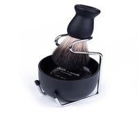 Afevenado de cuidado de la barba Clean Set de diseño único de acero inoxidable Soporte de pincel de afeitado Jabón 4in1 Juegos 08859335936
