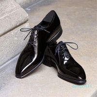 أحذية Oxford Men Shoes Pu Solid Color Fashion Business حفل زفاف عارض