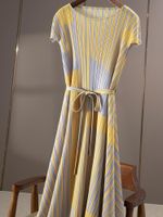 캐주얼 드레스 여름 주름 드레스 기질 패션 단순 주름 대형 A- 라인 롱 스커트 사무실 착용 데이트 230508