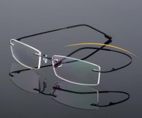 Mode Sonnenbrillen Rahmen Männer Gläser Randlose Brillen Optische Marke Designer Rezept Titan Legierung Licht Business Brillen5487126