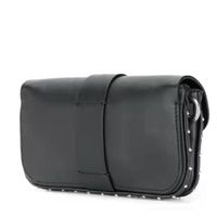 حقيبة مسائية أزياء Allmatch الأسود المعدني سلسلة مصغرة الكتف S الأصلي 230509