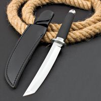 Top quality Outdoor Fixed Blade Tactical Knife 440C Satin Ta...