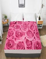 Juegos de sábanas 3D sábana bajera personalizada cama individual doble tamaño king con funda de colchón elástica 150x200 ropa de cama rosa microfibra gota 4574620