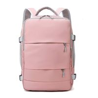 학교 가방 핑크 여자 여행 백팩 방수 방수 및 방지 패션 패션 캐주얼 데이 가방 수하물 스트랩 및 USB 충전 포트 배낭 230509