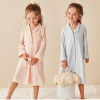Pijamalar yaz kızlar gömlek elbise prenses prenses kaplama yakalı sleepshirt Nightgown.kid's Nightdress Lounge Sweetwear.Childrens Giyim 230509