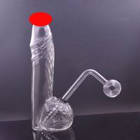 unique glass oil burner bong Male Penis shape bubbler smokin...