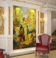 Fondos de pantalla Custom 3D Wall Mural Wallpaper Figura europea Pintura al óleo Arte Sala de estar Pasillo Entrada Fondo Po5834531