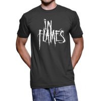 Camisetas masculinas em chamas de camiseta banda de metal sueco de manga curta camiseta preta tee redonda redonda camiseta camisetas unissex tee 230510