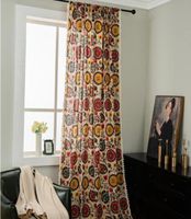 Cortinas cortinas de estampa floral estampado em estilo country decoração de casa mole painel de linho de linho de algodão quarto el escurecimento com tas68833335