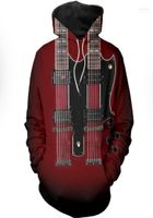 Men039s Hoodies Sweatshirts Double Neck Guitar 3D All Over Bedruckte Kleidung Unisex Casual Männer Frauen Langarm SweatshirtHo3540271
