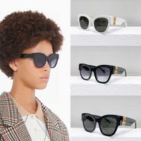 Designer-Damen-Cat-Eye-Sonnenbrille mit schwarzem Acetatrahmen, Miu Glimpse-Sonnenbrille mit klassischem Logo auf den Bügeln für Damenreisen, MIU 01YS