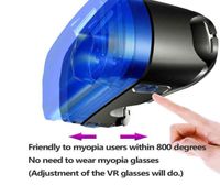 10pc occhiali VR HD 3D casco realtà virtuale per smartphone da 57 pollici supporto per occhiali 3D 0800 miopia VR auricolare H2204228736832