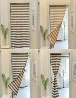 Curtain Stripe Cotton Linen Bath Cafe Door Doorway Hanging H...
