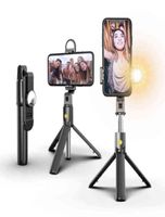 K10S Selfie Stick Bluetoothcompatible Anillo de luz de relleno Trípode Monopies plegables Soporte universal para teléfono móvil Gimbal de mano AA28324336
